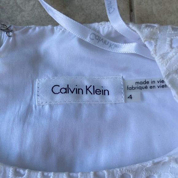 Calvin Klein White Eyelet Dress - Picture 4 of 5
